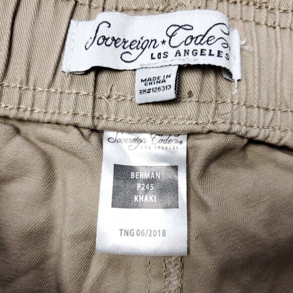 Sovereign Code Pants Mens 28 x26 Berman Chino Khaki Tan Drawstring - Picture 3 of 9
